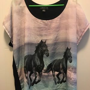 Forever 21 Plus Size Horses Top Size 1X